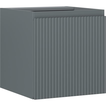 Mexen Rivel, fürdőszobaszekrény 45 cm, 1 ajtó, rovátkolt, grafit matt, 91A21-04547-1-BF66