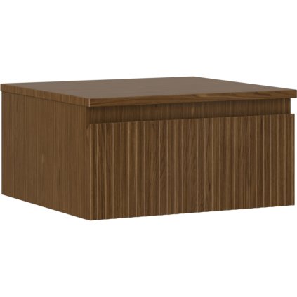 Mexen Rivel, fürdőszobaszekrény 50 cm-es munkalappal, 1 fiókkal, rovátkolt, diófa, 91A20-05023-1-BFC86