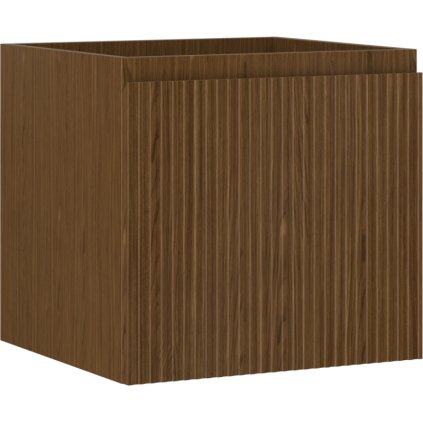 Mexen Rivel, fürdőszobaszekrény 50 cm, 1 fiók, rovátkolt, diófa, 91A20-05047-1-BF86