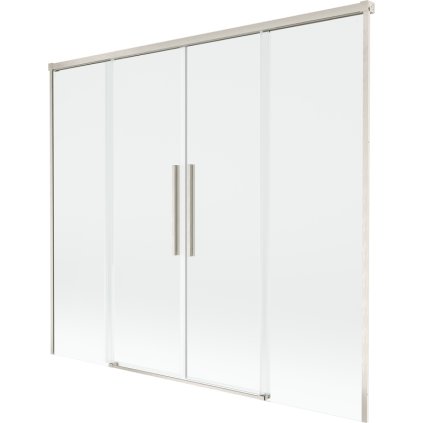 Mexen Rox, kétszárnyú tolóajtós kádparaván 180 x 150 cm, 8 mm-es átlátszó üveg, acélprofil, 8C9-180-002-97-00