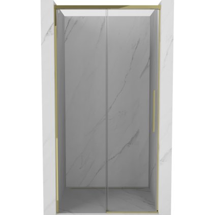 Mexen Rox, tolóajtó zuhanykabinhoz 100 cm, átlátszó üveg, arany profil, 8C2-100-000-50-00