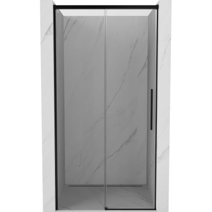 Mexen Rox, tolóajtó zuhanykabinhoz 125 cm, átlátszó üveg, fekete profil, 8C2-125-000-70-00