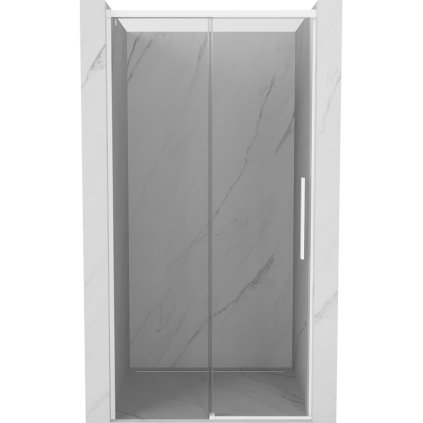 Mexen Rox, tolóajtó zuhanykabinhoz 130 cm, 8 mm-es átlátszó üveg, fehér profil, 8C2-130-000-20-00