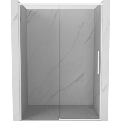 Mexen Rox, tolóajtó zuhanykabinhoz 155 cm, 8 mm-es átlátszó üveg, fehér profil, 8C2-155-000-20-00