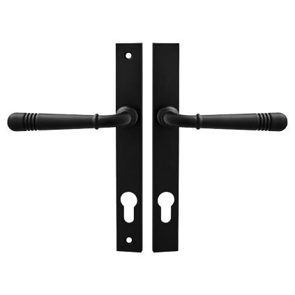 Kuchinox Markiz, kapuajtó kilincs hosszú szerelvényen cilinderbetéthez, fekete, LAV-KGM_M15S