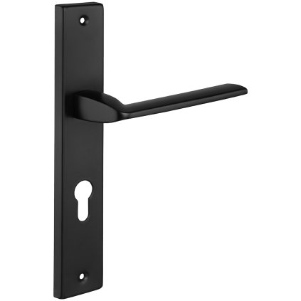 Kuchinox Zambia, ajtókilincs hosszú szerelvényen PZ zárbetéthez, matt fekete, LAV-KAB_912A