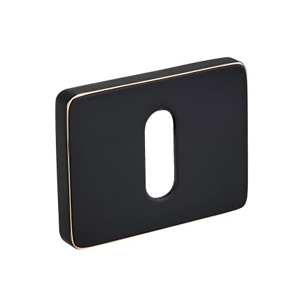 Kuchinox, téglalap alakú rozetta belső kulcshoz, fekete-arany matt, LAV-LP2_701A