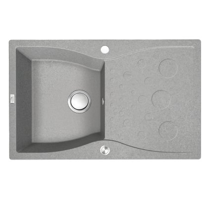 Laveo Molokin, 1 rekeszes gránit mosogató 800x500x195 mm, szürke, LAV-SPO_511T