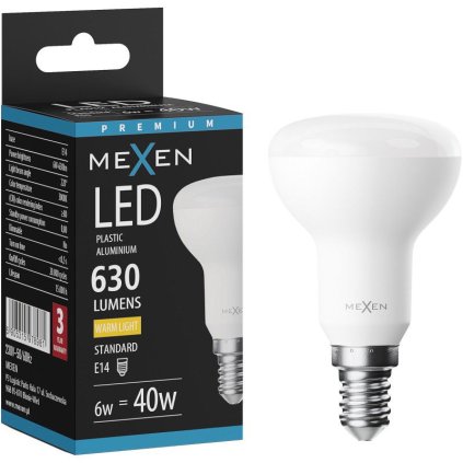 Mexen Nova, LED izzó E14, R50, 6W, Meleg - 3000K, 630 lm - L103-E14-0630-01