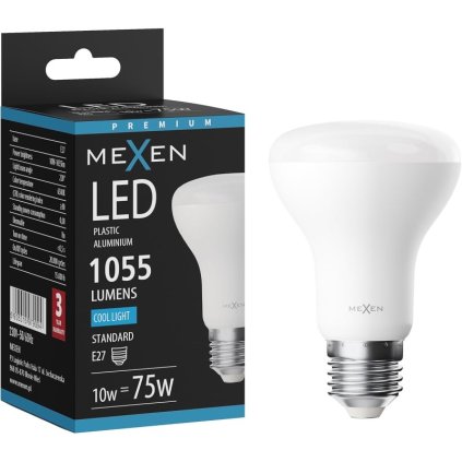 Mexen Nova, LED izzó E27, R63, 10W, Hideg - 6500K, 1055 lm - L104-E27-1065-01