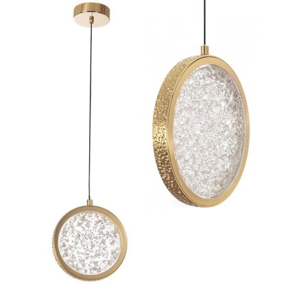 Rea, Kristály Függőcsillár LED G089-1CP Arany, OSW-09706