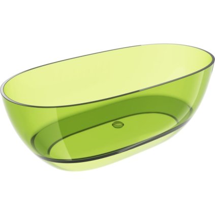 Mexen Pure, szabadon álló, áttetsző kád 170 x 80 cm, króm dugóval, 58071708012