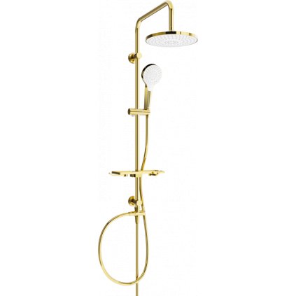 Mexen T05 zuhanygarnitúra felső fejjel 22,5cm, arany / fehér, 798050593-50