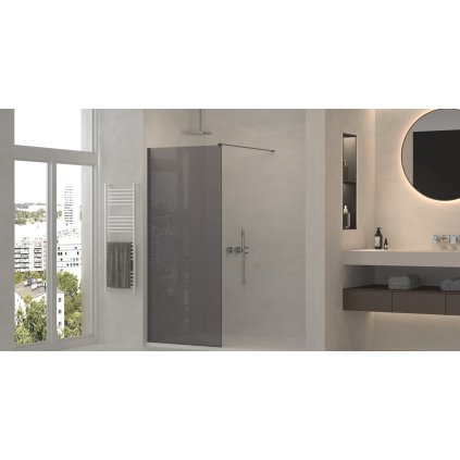 ErgaParisWalkInGreyGlass8mm BlackProfile