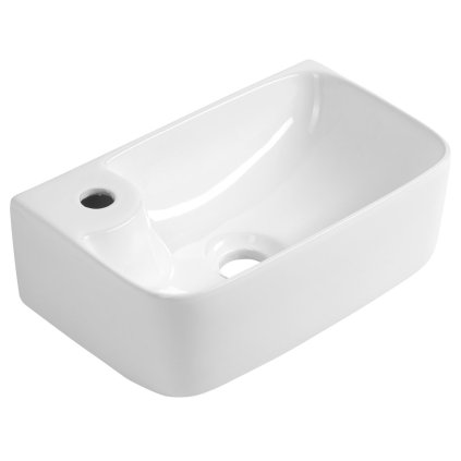 Aqualine, BELLE kerámia mosdó 36x22cm, fehér, NP365