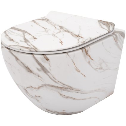 REA - Carlos Slim Lava fali WC csésze matt ülőfelülettel, kőutánzattal, REA-C8004