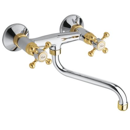 Reitano Rubinetteria, ANTEA fali csaptelep, króm / arany, 3062