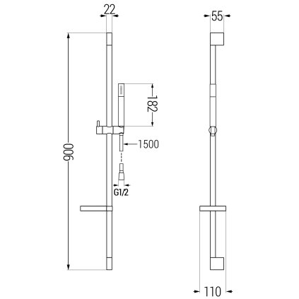 48973 mexen sprchovy set ds70 cierna 785704583 70