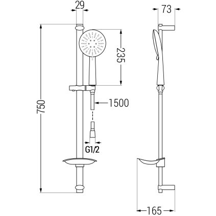 49495 mexen sprchovy set db67 cierny 785674584 70