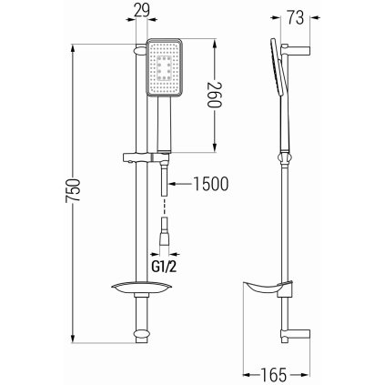 49546 2 mexen sprchovy set db54 cierna chrom 785544584 71