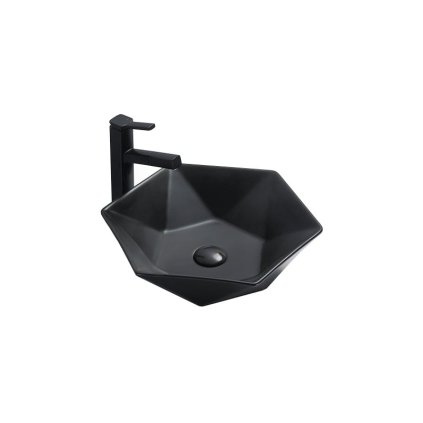 Mexen MERY mosdó, 48x41 cm, matt fekete, 21984885
