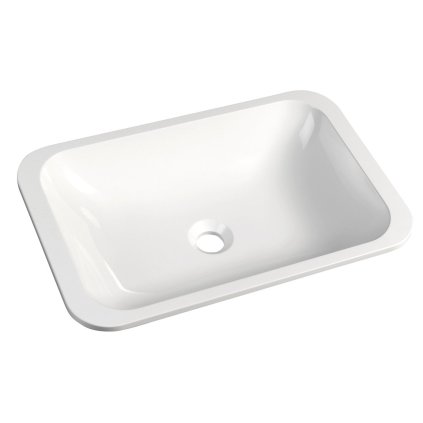 Sapho, KAMA mosdó 500x260mm, öntött márvány, fehér, süllyesztett, 50134