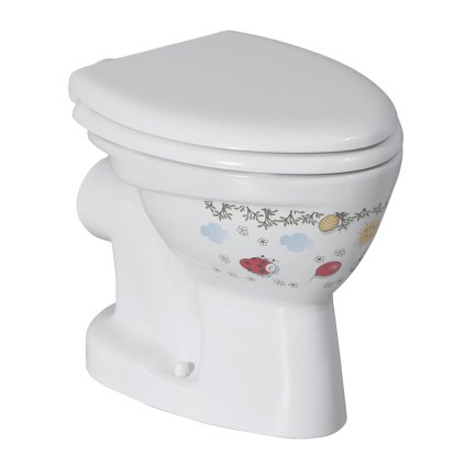 Sapho, KID WC csésze, hátsó hulladék, színes nyomtatás, CK310.11CB00E.FF00