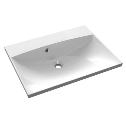 Sapho, MARIA mosdó 60x46cm, öntött márvány csaplyuk nélkül, fehér, MA060-0