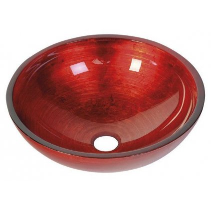 403012 sapho murano rosso impero sklenene umyvadlo na dosku priemer 40cm cervene al5318 63