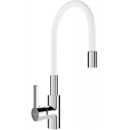 Mexen FLEX - Magas csap / mosogató, fehér / króm, 670900-02