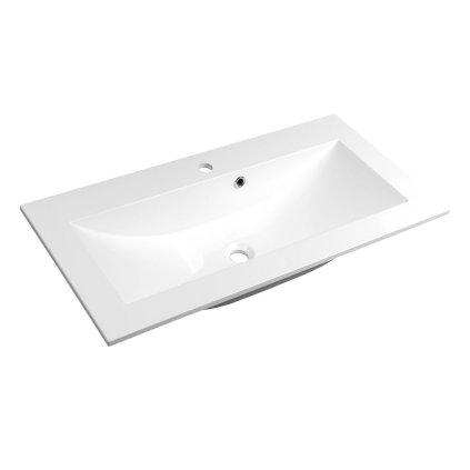 Sapho, YUKON mosdó 80x45 cm, öntött márvány, fehér, YU080