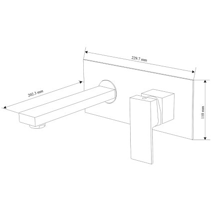 51631 mexen cube umyvadlova bateria pod omietku dvojotvorova chromova 73115 00