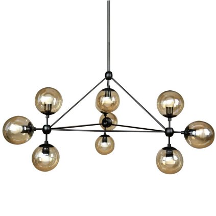 Szerszámlámpa - Mennyezeti lámpa 8xE27 APP264-10C, fekete, OSW-00645