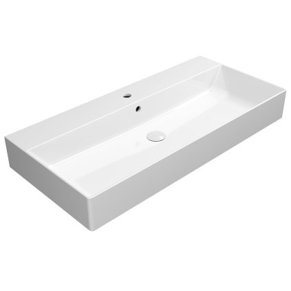 Sapho, KUBE X kerámia mosdókagyló 100x47 cm, fehér ExtraGlaze