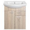 Sapho, ZOJA mosdó szekrény 61,5x74x32cm, 2x ajtó, 1x fiók, platina tölgy, 51165
