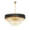 Szerszámlámpa, mennyezeti függesztett kristálylámpa 9xE14 APP1058-CP, fekete-arany, OSW-04400