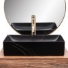 Rea Inga Marble, kerámia munkalap mosogató 51x35 cm, fekete matt, REA-U8006