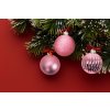 Tutumi, függő karácsonyfa díszek 36 db 311433, rózsaszín CHR-02000
