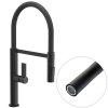Gamma Mega, magas konyhai csaptelep rugalmas karral és spray-vel, fekete matt, GMA-BFL-BK