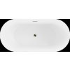 Mexen Flavia, szabadon álló kád 170 x 75 cm + arany dugó és automata szifon, fehér, 54031708000-G