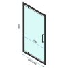 Rea Rapid Swing, 1-szárnyú zuhanyajtó 1000x1950 mm, 6mm átlátszó üveg, arany profil, REA-K5619