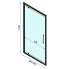 Rea Rapid Swing, 1-szárnyú zuhanyajtó 900x1950 mm, 6 mm átlátszó üveg, arany profil, REA-K5618
