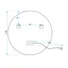 Tutumi, kerek LED tükör 80cm HZJ080, HOM-02801