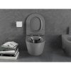 Mexen Lena, függő wc csésze 480x360x355 mm lassan süllyedő ülőfelülettel, sötétszürke, 30224071