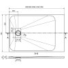 Mexen Hugo, SMC téglalap alakú zuhanytálca 110 x 70 cm, fekete matt, 42707011