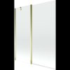 Mexen Flip, kádparaván 1 szárny 140 x 150 cm, forgó szárny, 6 mm átlátszó üveg, arany profil, 894-140-101-50-00