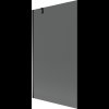Mexen Next, kádparaván 1 szárny 100 x 150 cm, fix szárny, 6 mm szürke üveg, fekete profil, 895-100-000-00-40-70
