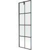 Mexen Next, kádparaván 1 szárny 60 x 150 cm, fix szárny, 6 mm átlátszó üveg fekete mintával, fekete profil, 895-060-000-00-77-70