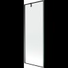 Mexen Next, kádparaván 1 szárny 70 x 150 cm, fix szárny, 6 mm átlátszó üveg fekete mintával, fekete profil, 895-070-000-00-70-70