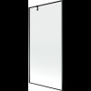 Mexen Next, kádparaván 1 szárny 90 x 150 cm, fix szárny, 6 mm átlátszó üveg fekete mintával, fekete profil, 895-090-000-00-70-70